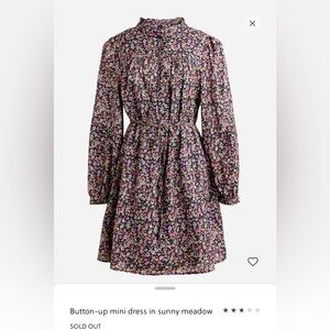 J. Crew Floral Long-Sleeve Dress
